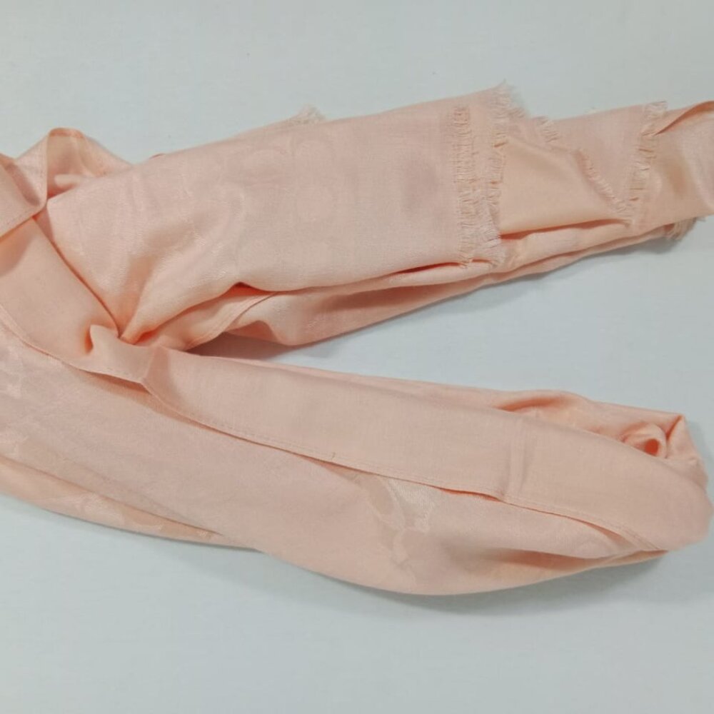 Authentic Coach Stole Shawl Wrap 65%Cashmere 35% Silk Peach Used - Picture 10 of 11